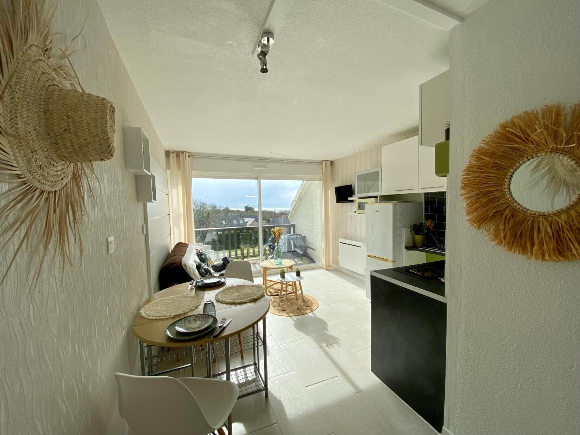 Studio Blue Horizon Vue Mer Guidel-Plage Kültér fotó